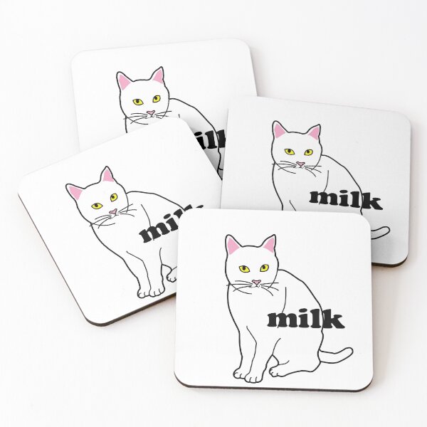 Item preview,  white cats milks design. print design.  designed and sold by dadamda.