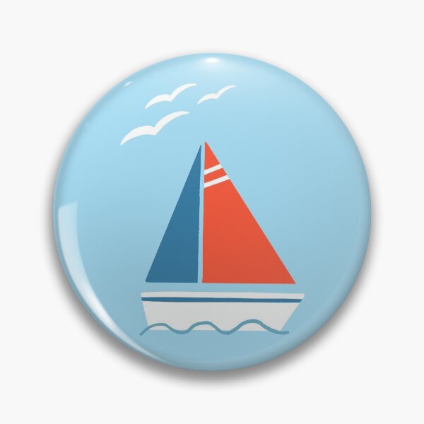 Sailing and seagulls Pin