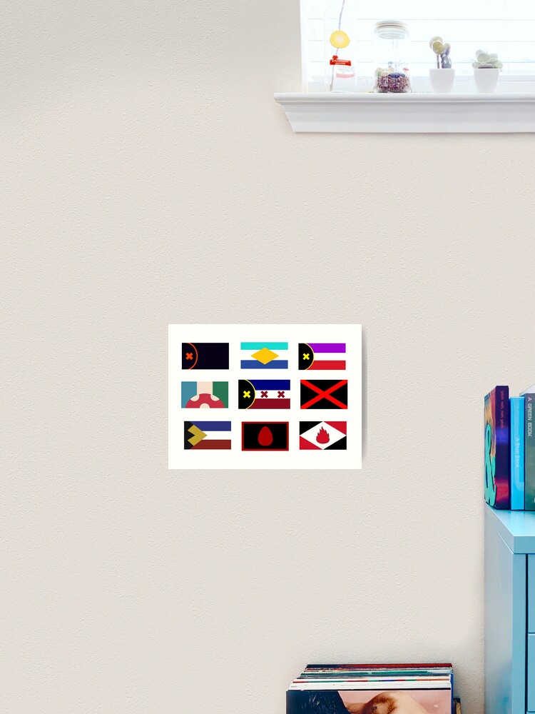 all dream smp country flags sticker pack art print by artsydoodles redbubble