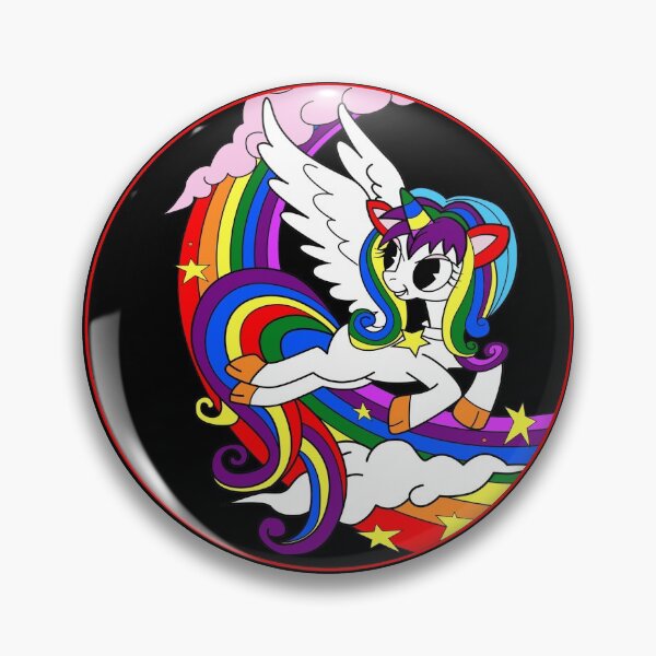 Item preview, Cute Big Eyed Rainbow Unicorn Girl designed and sold by StickerArtwork.
