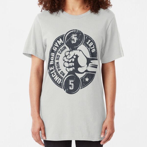 Gym vintage emblem Slim Fit T-Shirt