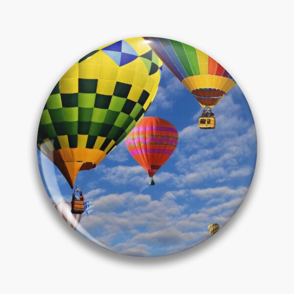 Item preview, Hot Air Balloons Against A Blue Sky with Clouds designed and sold by itsashorething.