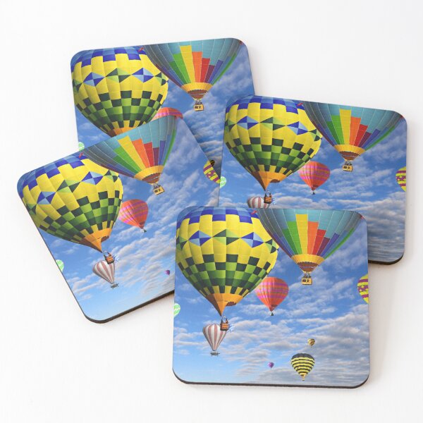 Item preview, Globos de aire caliente contra un cielo azul con nubes designed and sold by itsashorething.