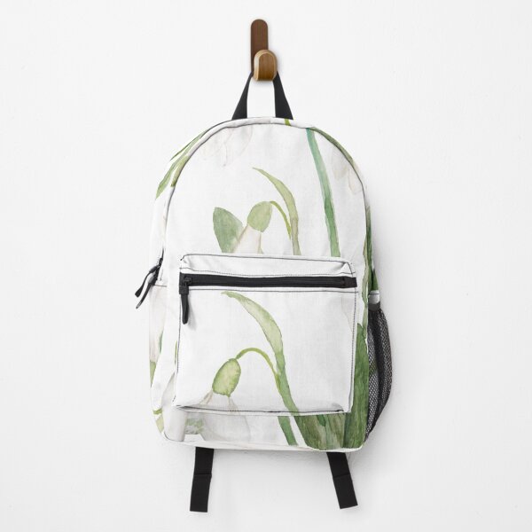 Item preview, hand painted white snowdrop flower botanical watercolor painting designed and sold by ColorandColor.