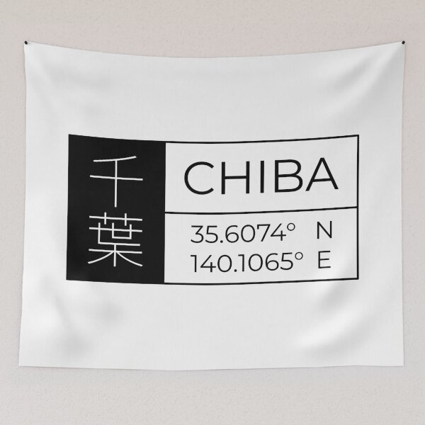 Aperçu de l'œuvre Chiba - Latitude et longitude créée et vendue par Heedee Design.