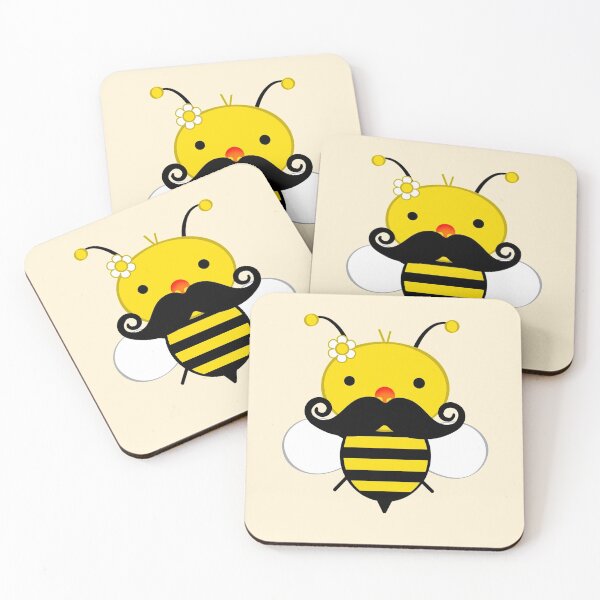 Item preview, Cute Wholesome Bee mustache designed and sold by josephfanous.