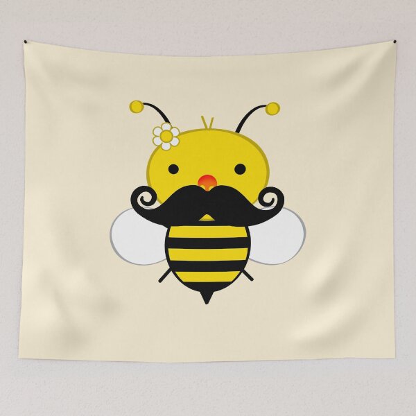 Item preview, Cute Wholesome Bee mustache designed and sold by josephfanous.