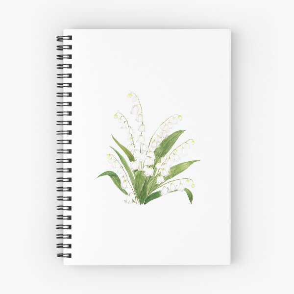 Item preview, hand painted white lily of valley watercolor  designed and sold by ColorandColor.