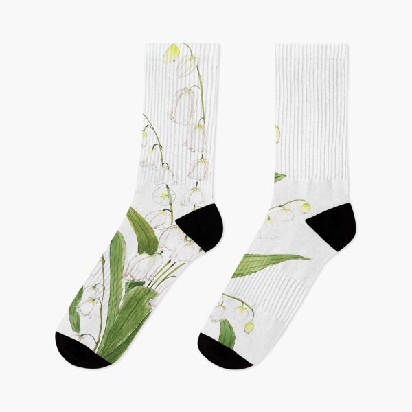 Item preview, hand painted white lily of valley watercolor  designed and sold by ColorandColor.
