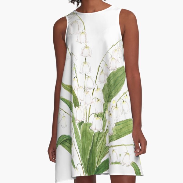 Aperçu de l'œuvre aquarelle de muguet blanc peinte à la main  créée et vendue par ColorandColor.