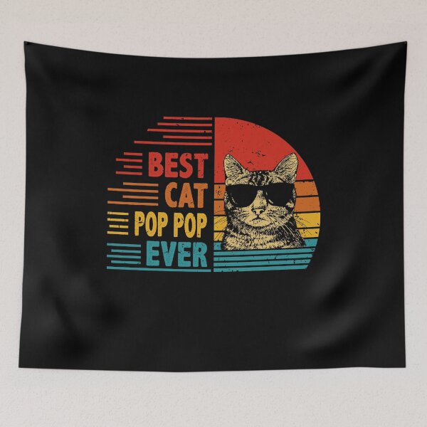 Item preview, Vintage Retro Best Cat Pop Pop Ever Funny Cat Lover Father's Day Gift designed and sold by EdwinaEmmanoiCo.