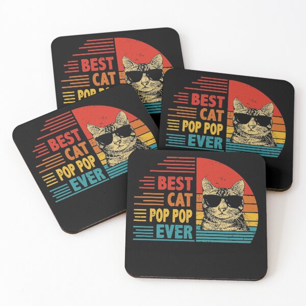 Item preview, Vintage Retro Best Cat Pop Pop Ever Funny Cat Lover Father's Day Gift designed and sold by EdwinaEmmanoiCo.