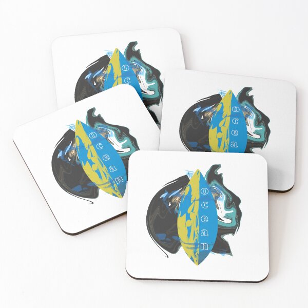 Item preview, Oceanic waves surfboard design designed and sold by JadeStudios.