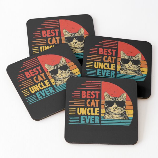 Item preview, Vintage Retro Best Cat Uncle Ever Funny Cat Lover Father's Day Gift designed and sold by EdwinaEmmanoiCo.