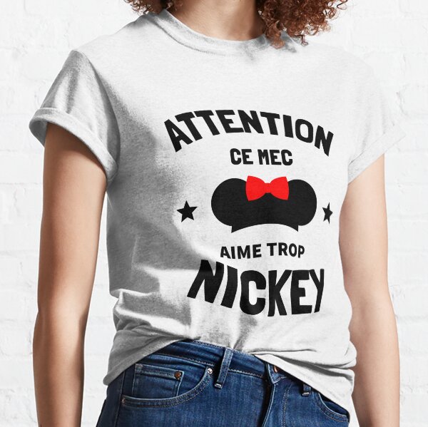 Attention guy loves too nickey single humor Classic T-Shirt