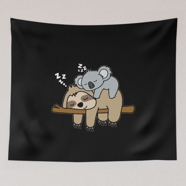 Item preview, Funny Lazy Sloth With Baby Koala Mama Bear Sleeping designed and sold by cxytees.