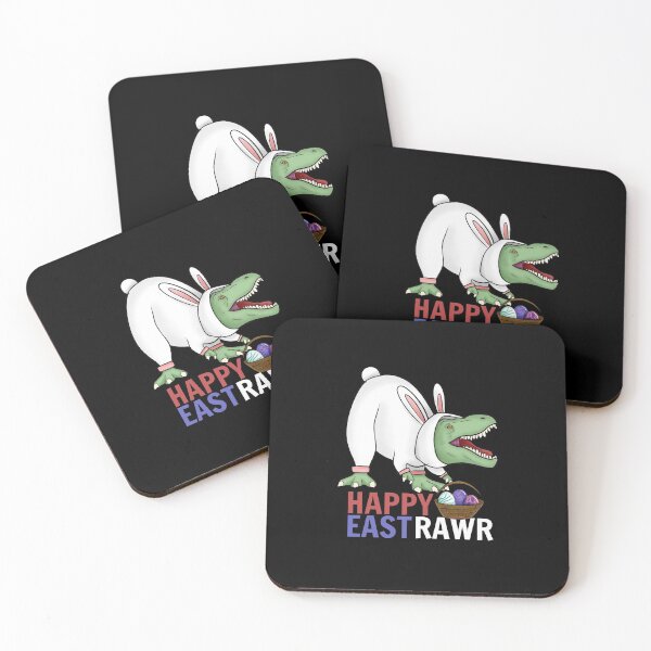 Item preview, Happy eastrawr / t rex in easter bunny costume  designed and sold by portrait4you.