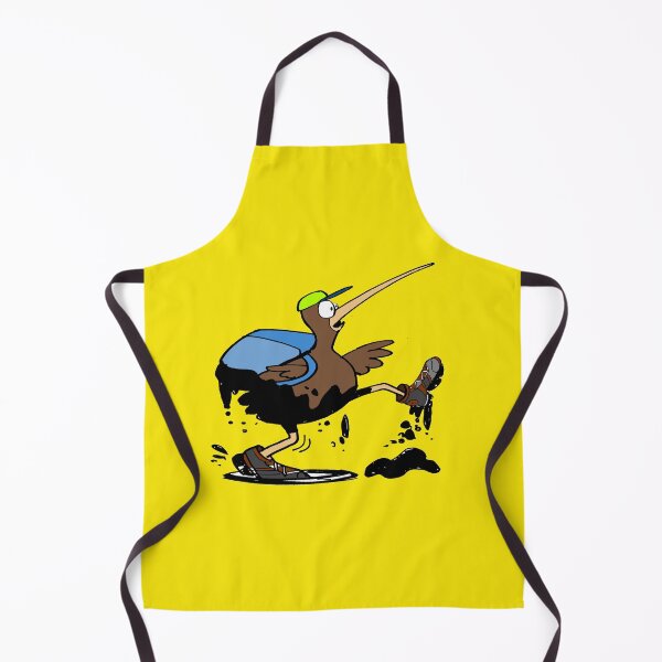 Item preview, Funny cartoon kiwi carrying backpack and staggering through mud designed and sold by Al Benge.