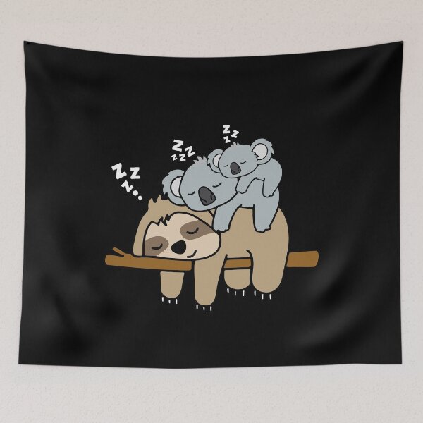 Item preview, Cute Lazy Sloth With Baby Koala Mama Bear Sleeping Napping Gift designed and sold by cxytees.