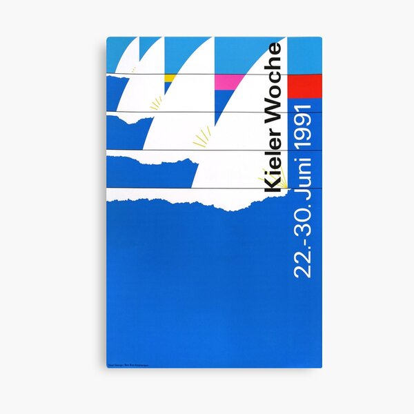 Kiel Week / Kieler Woche poster 1991 Canvas Print