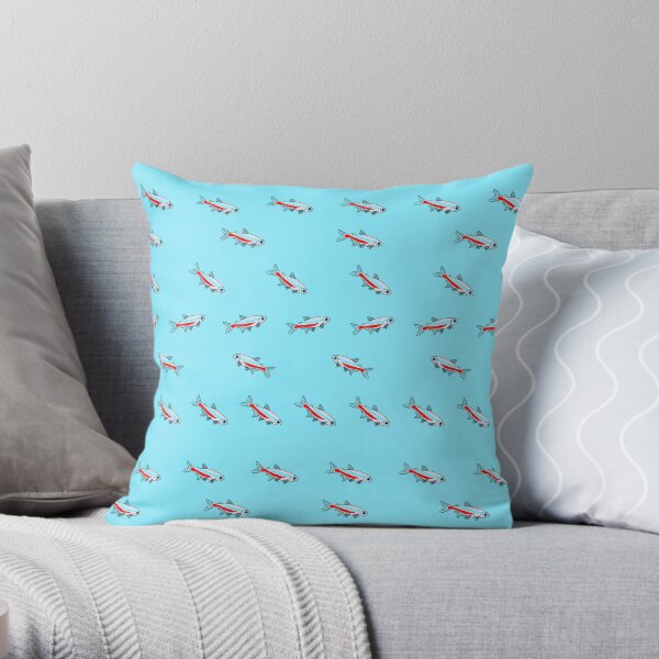 Neon Tetras 2021 Throw Pillow