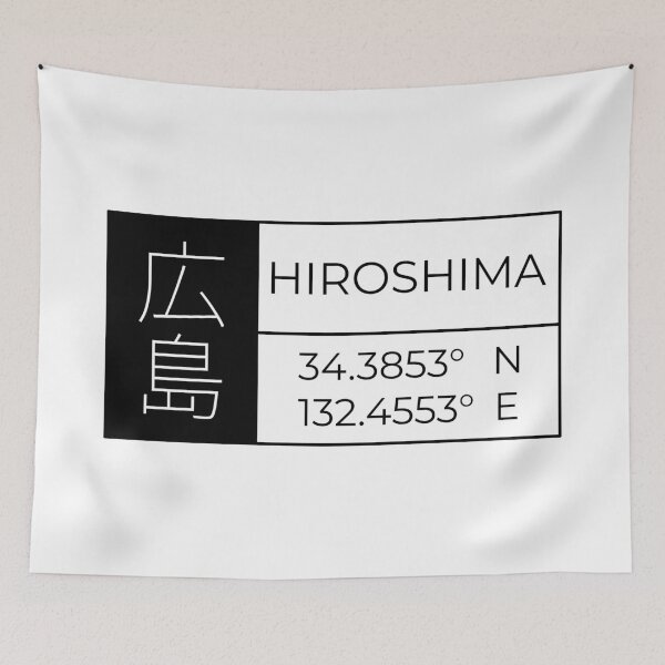 Aperçu de l'œuvre Hiroshima - Latitude et longitude créée et vendue par Heedee Design.