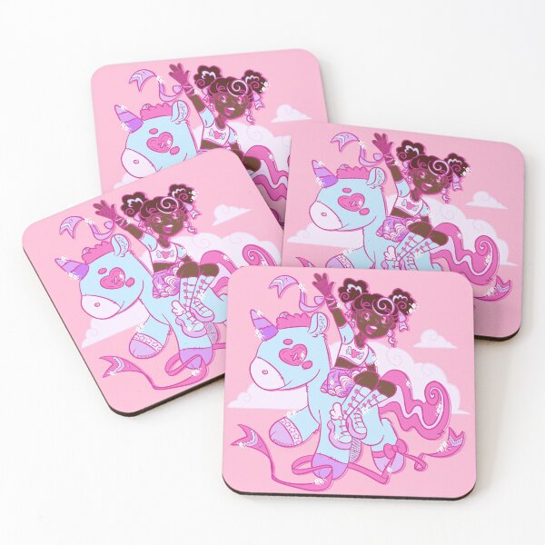 Aperçu de l'œuvre Kira Kira Unicorn Dreams Illustration de fille pastel créée et vendue par Sparklingdreamz.