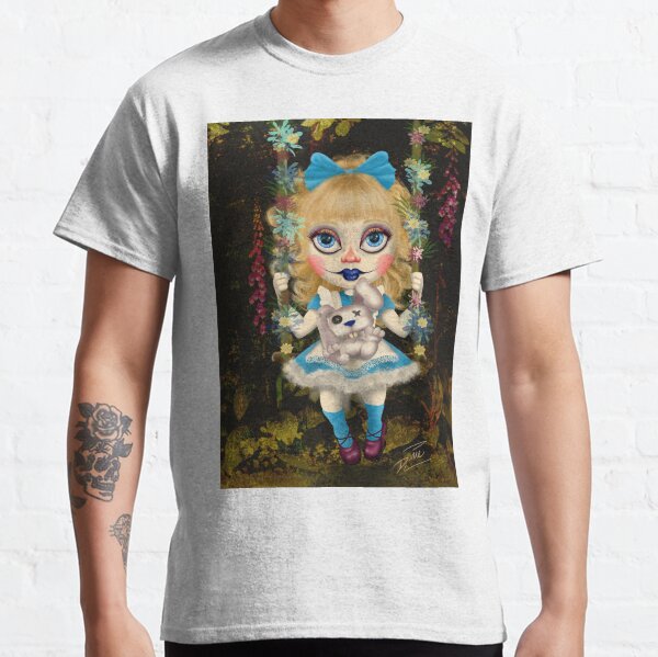 Alice on the swing with background Classic T-Shirt