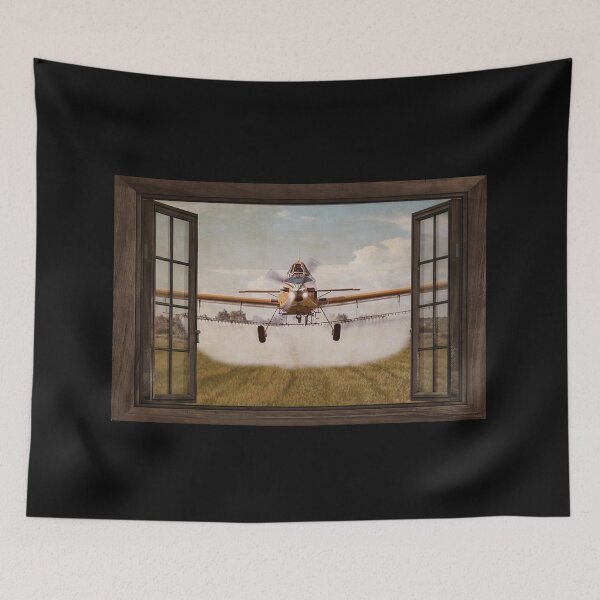 Item preview, Agricultural Aircraft Farm Window View designed and sold by scrambledpeg.