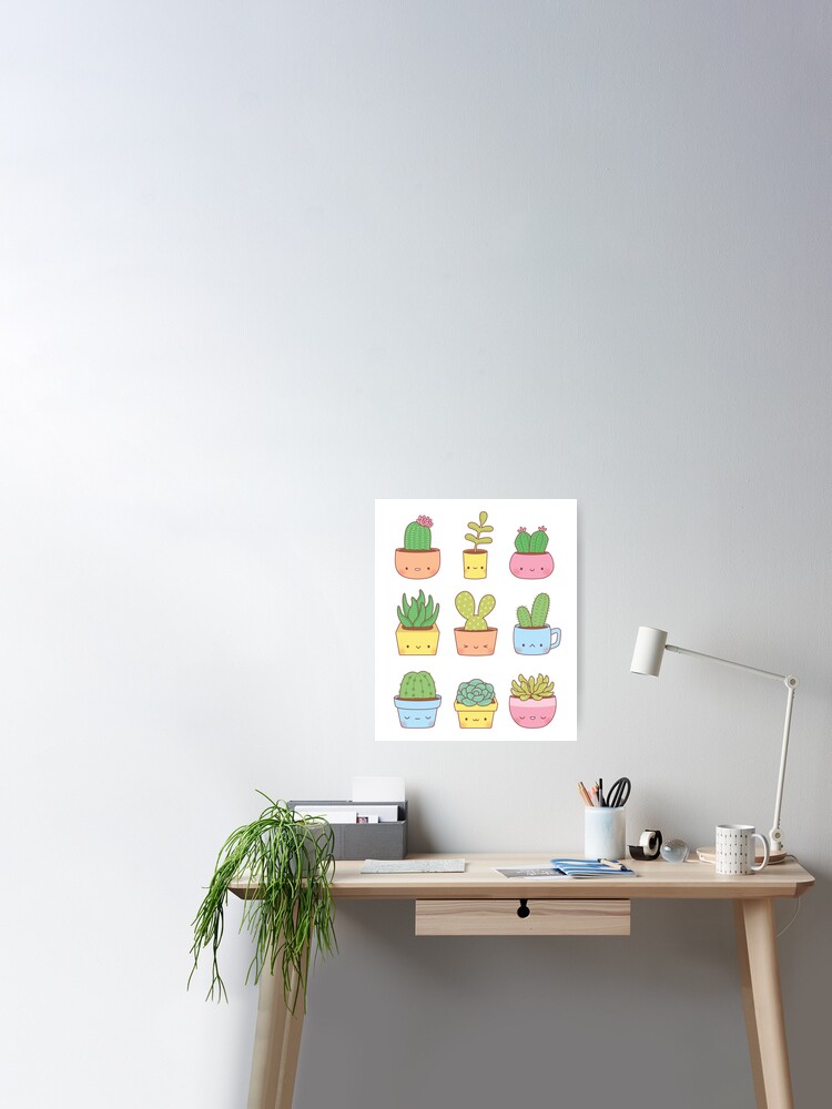 Cactus Succulents Cute Stationery Set Printable - Digital Download