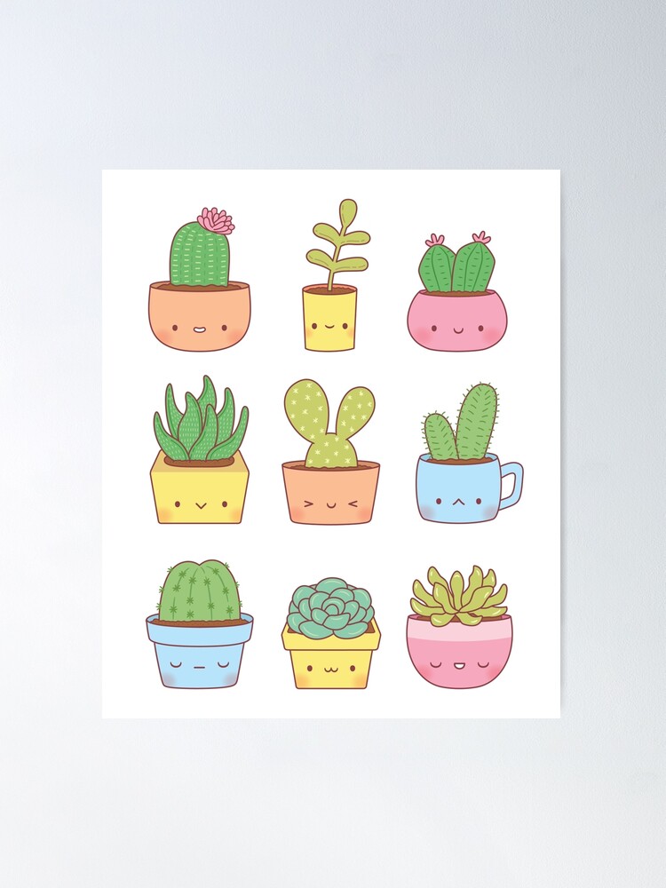 Cactus Succulents Cute Stationery Set Printable - Digital Download