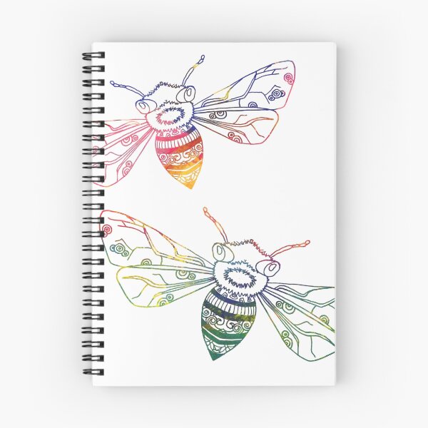 Item preview, Multicolored Doodle Bees designed and sold by mspdgtt.
