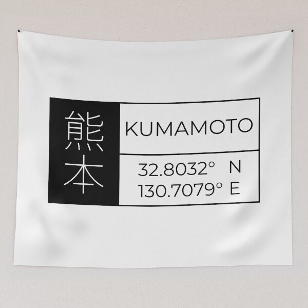 Item preview, Kumamoto - Latitude and Longitude designed and sold by Heedee Design.
