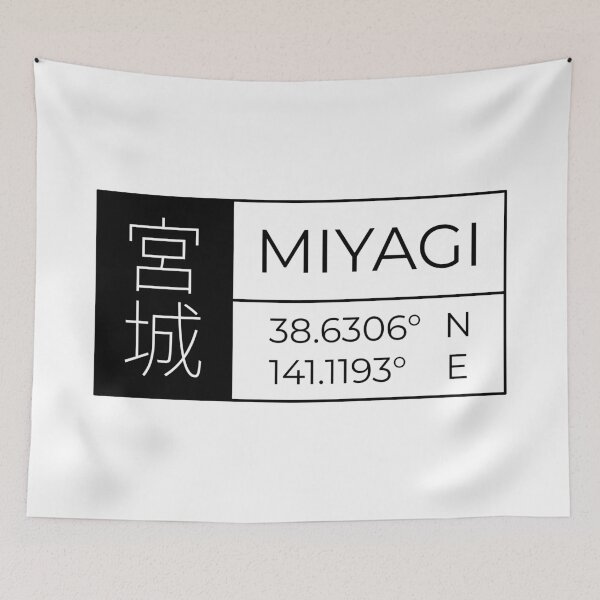 Aperçu de l'œuvre Miyagi - Latitude et longitude créée et vendue par Heedee Design.