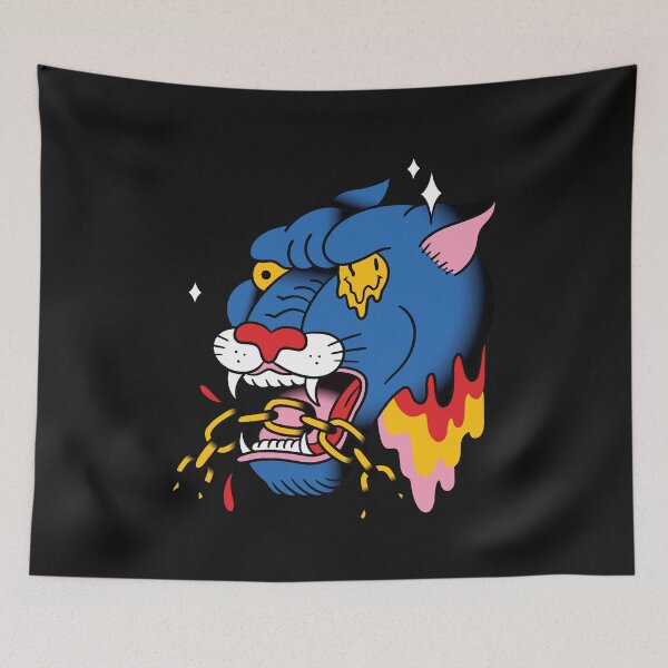 Item preview, Retro tiger head tattoo designed and sold by DerSenat.