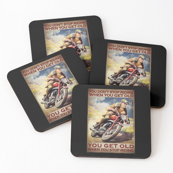 Item preview, You Don't Stop Riding When You Get Old - Old Man Biker designed and sold by MorningJoco.