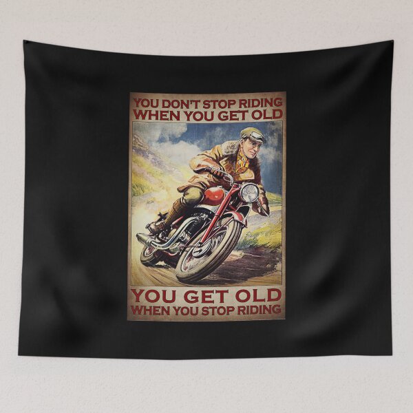Item preview, You Don't Stop Riding When You Get Old - Old Man Biker designed and sold by MorningJoco.