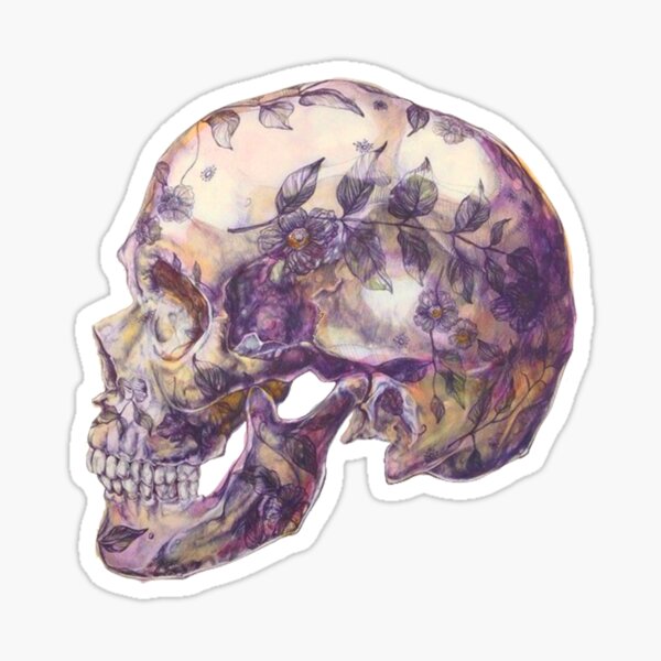 purple skull Sticker