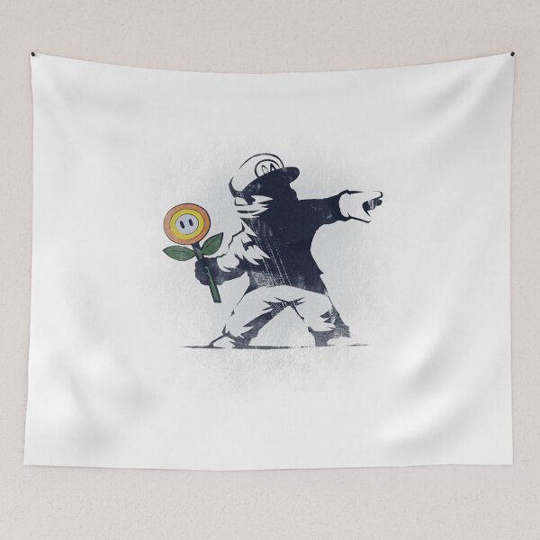 Item preview, Banksy Flower - Designed by Naolito - Gamer Computer Geek  designed and sold by KenSeman86.