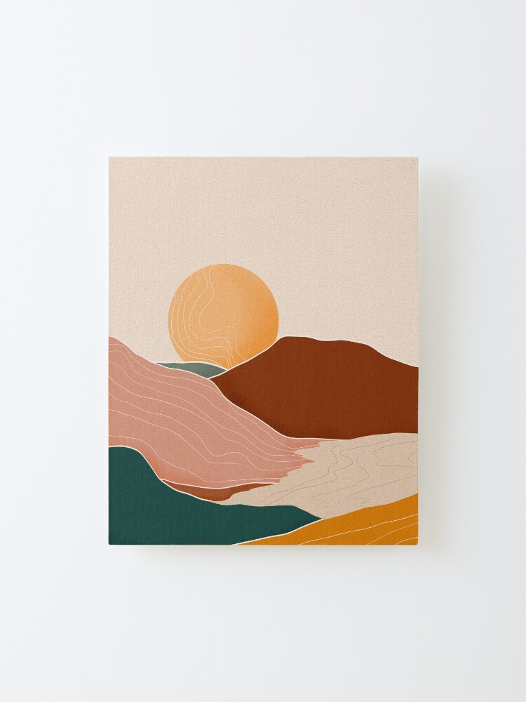 Alternate view of Modern Eathy Tones Mountains 10 Mounted Print