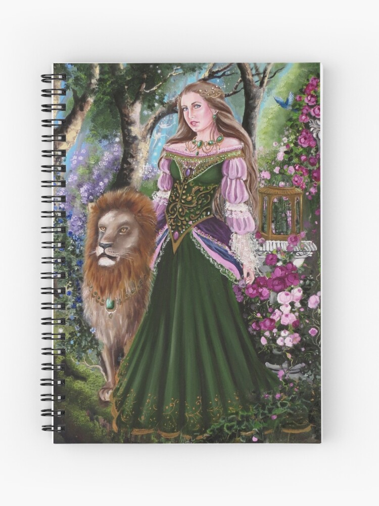 Cuaderno de espiral «Reina de los leones fantasía de hadas, dama medieval»  de gabo2828 | Redbubble