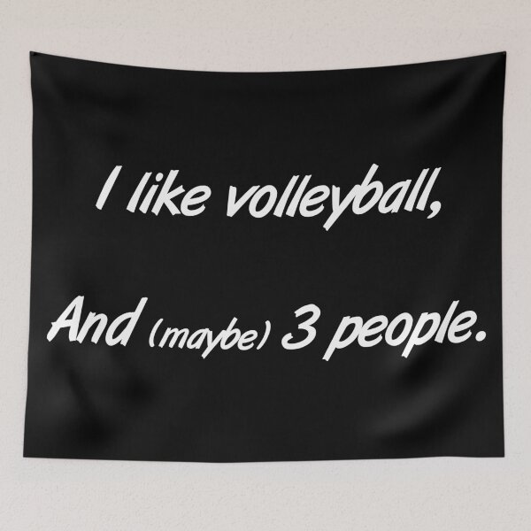 Item preview, I like volleyball, and 3 people. designed and sold by 2Girls1Shirt.