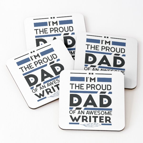 Item preview, I'm The Proud Dad Of An Awesome Writer designed and sold by Neurodivergent Gals.