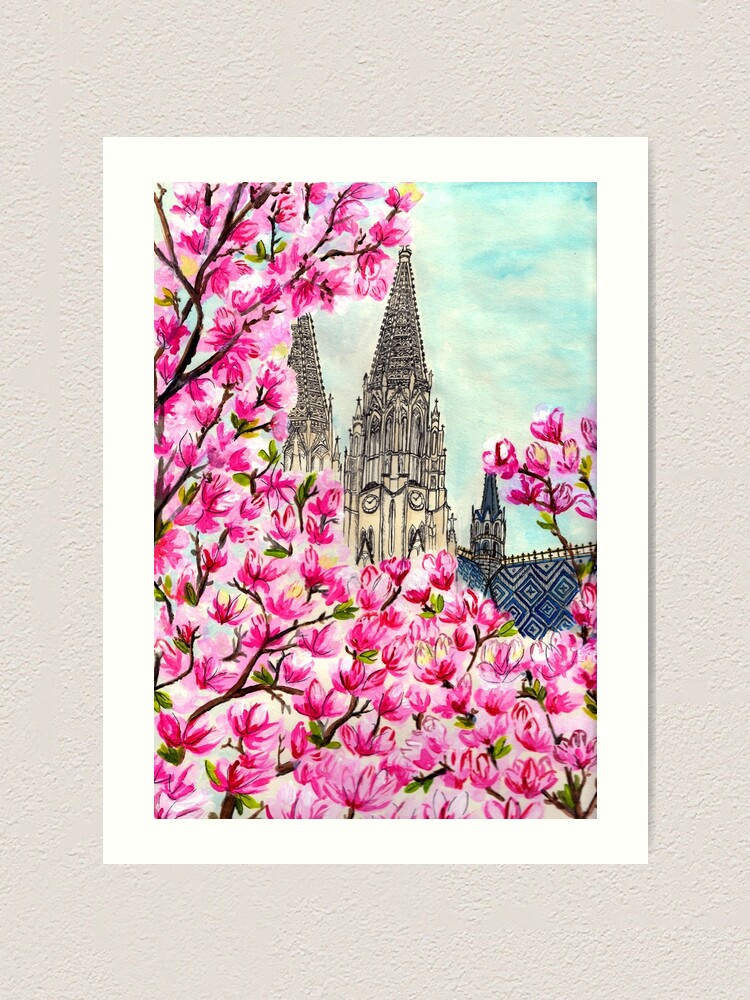 Thumbnail 1 of 3, Art Print, Votivkirche - Vienna designed and sold by ClaudiaBrueggen.