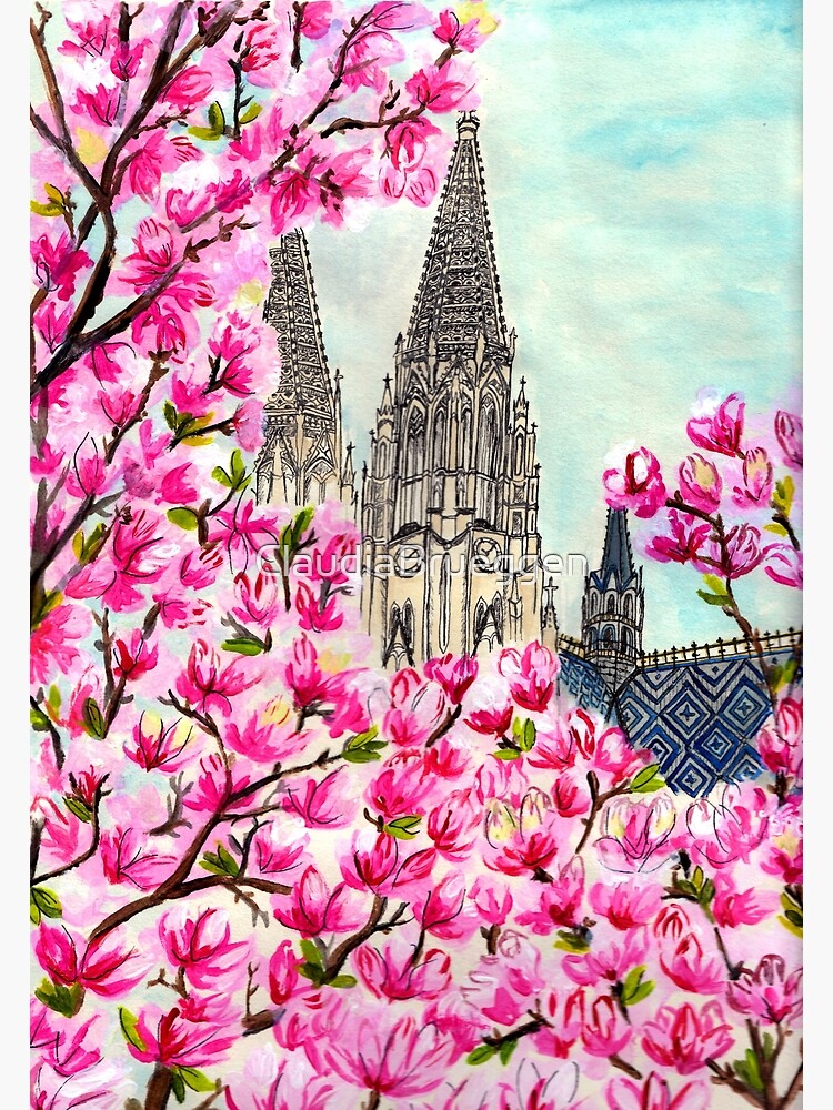 Thumbnail 3 of 3, Art Print, Votivkirche - Vienna designed and sold by ClaudiaBrueggen.