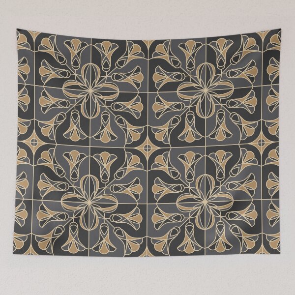 Item preview, Art Deco Tile Floral. Bluebell flowers 2 designed and sold by lents.