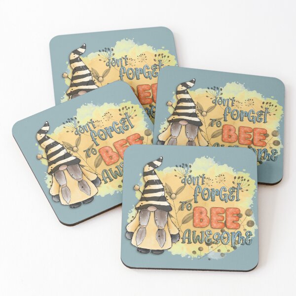 Item preview, Don’t forget to bee awesome garden gnome watercolour design designed and sold by CharlieCreates.