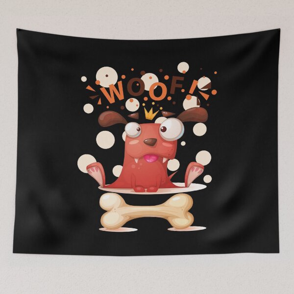 Item preview, Woof cartoon dog bone -- Kids  designed and sold by glitchman2.