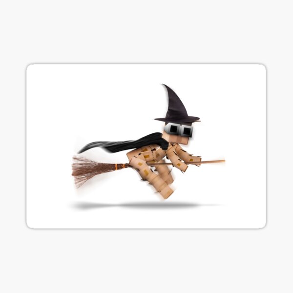 Item preview, Halloween witch character flying on a broomstick isolated designed and sold by simonbratt.