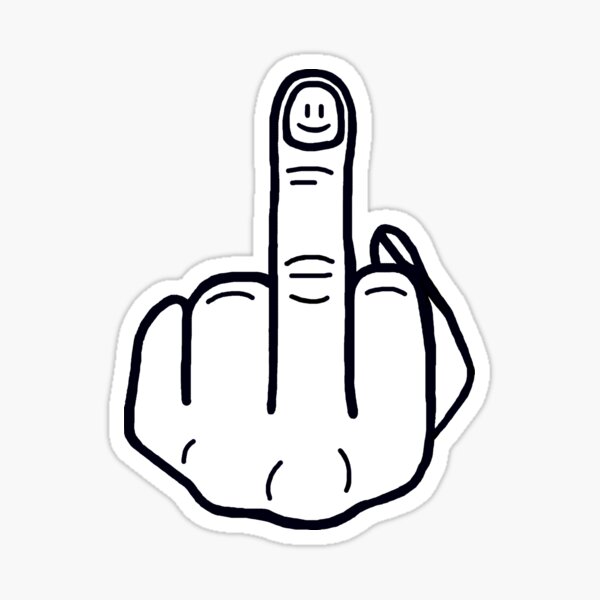 Middle Finger Smiley Stickers for Sale